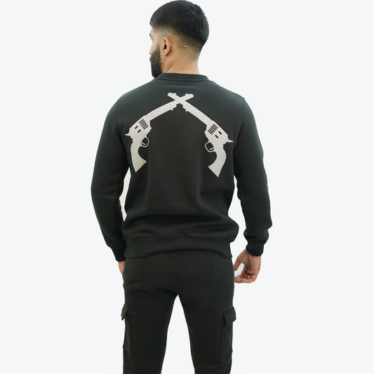 Crossed Guns/Revolvers Rebel Outlaw Retro Style Sweatshirt