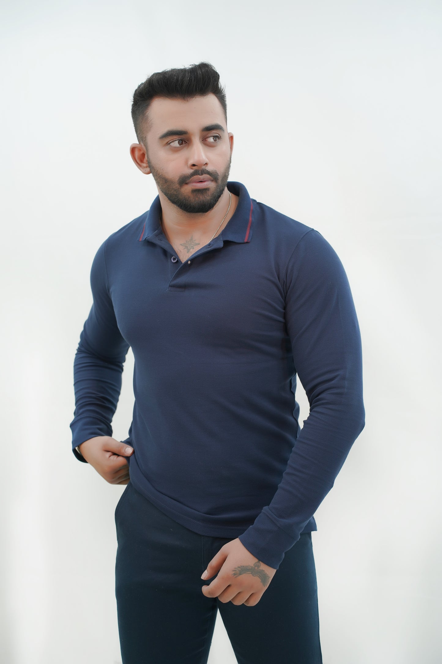 Men'S Long Sleave Polo