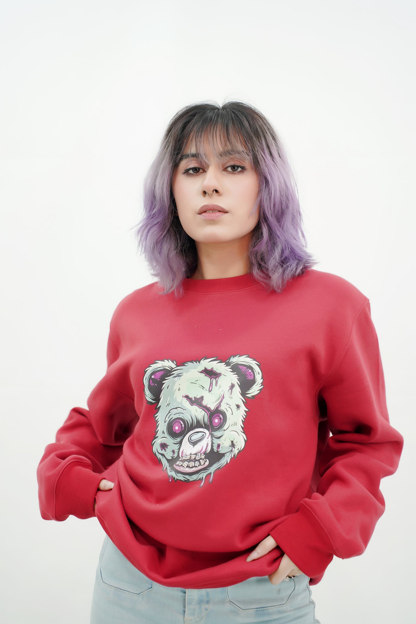 Baggy Studded Evil Bear sweatshirt