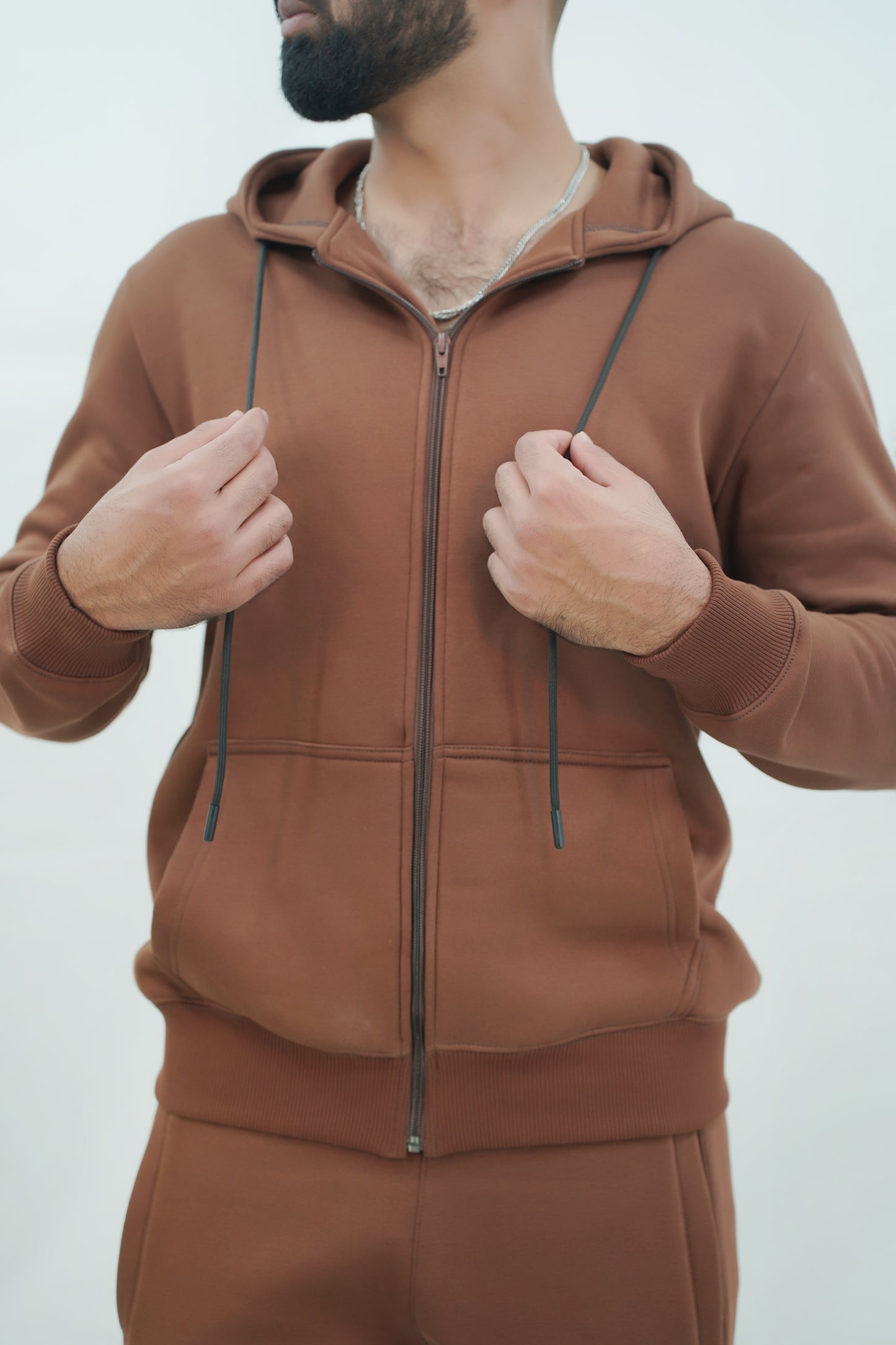 Zipper Hoodie with Cargo Trouser set