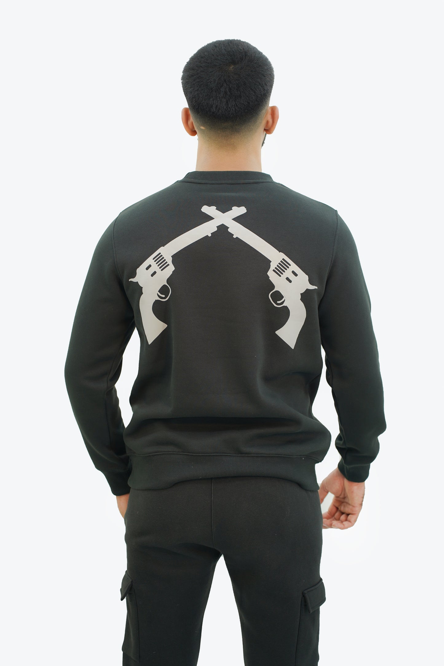 Crossed Guns/Revolvers Rebel Outlaw Retro Style Sweatshirt