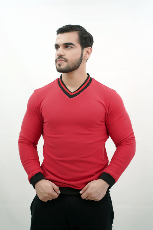 REVERSIBLE V NECK SWEATER