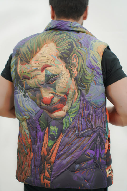 Printed Joker Vest With Quilting Detail