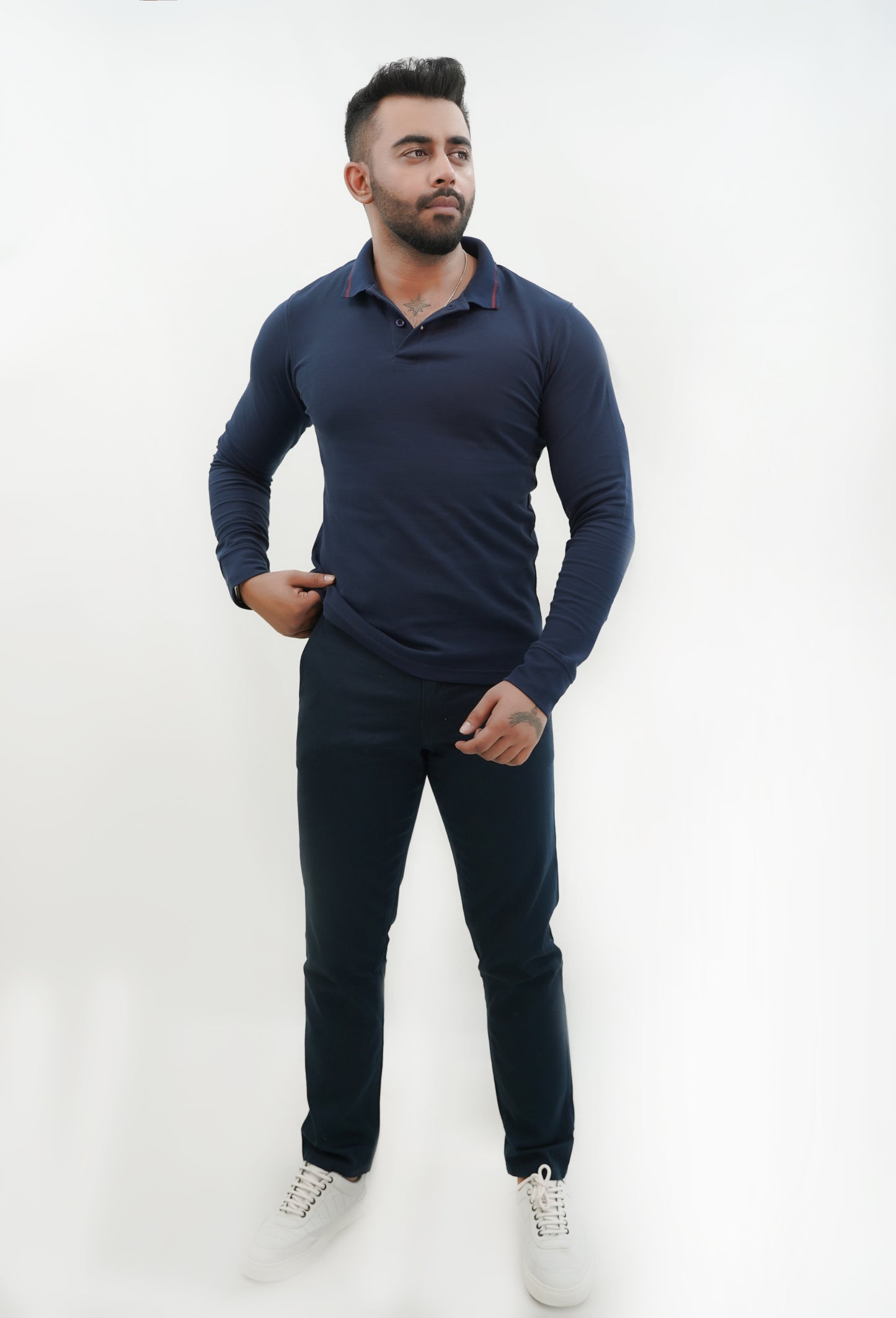 Men'S Long Sleave Polo