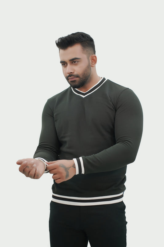 REVESIBLE V NECK SWEATER