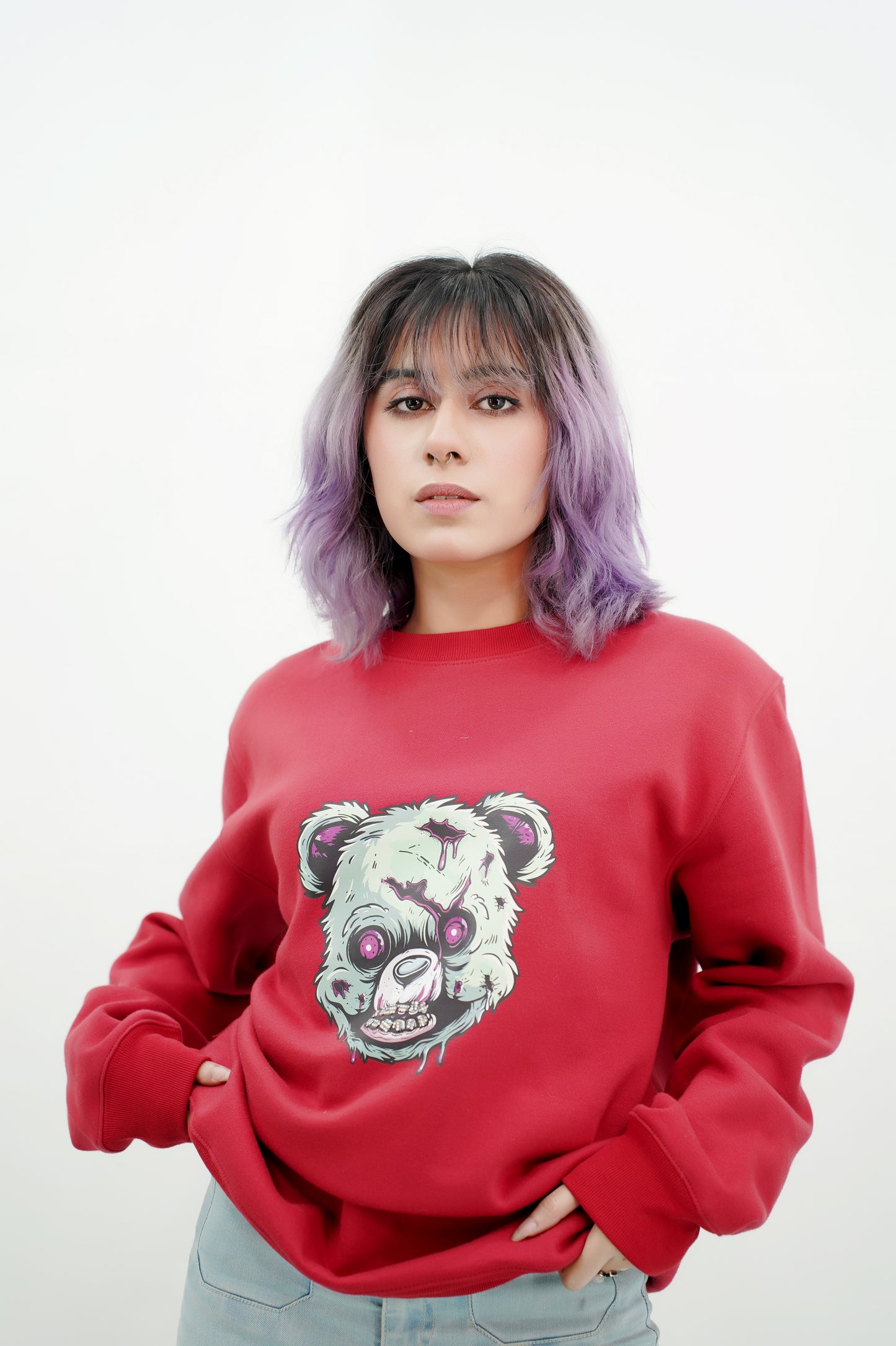 Baggy Studded Evil Bear sweatshirt