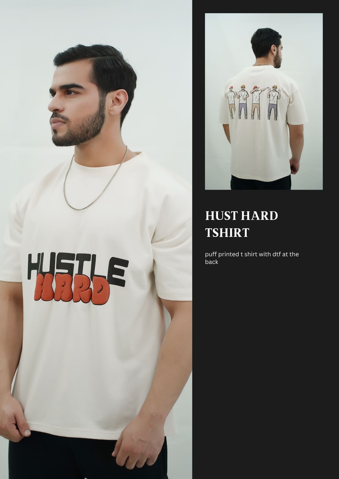 HUSTLE HARD OVERSIZE TEE