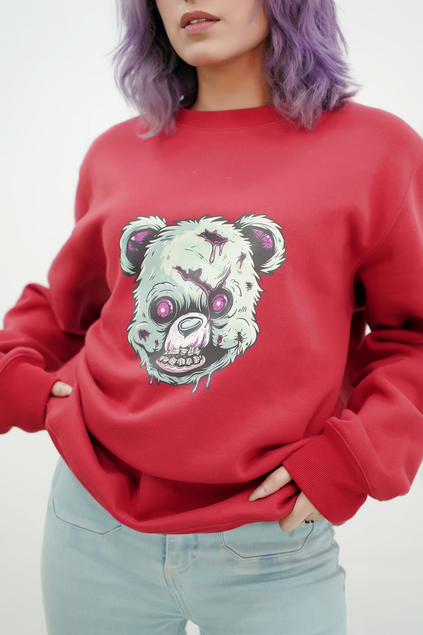 Baggy Studded Evil Bear sweatshirt