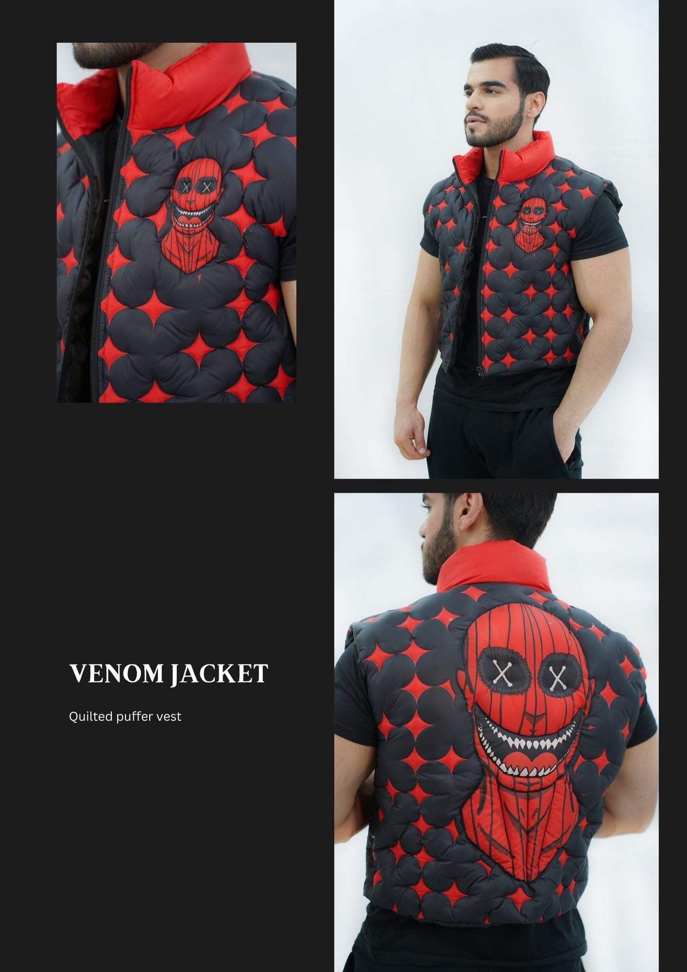 Quilted Puffer Vest Venom Jacket