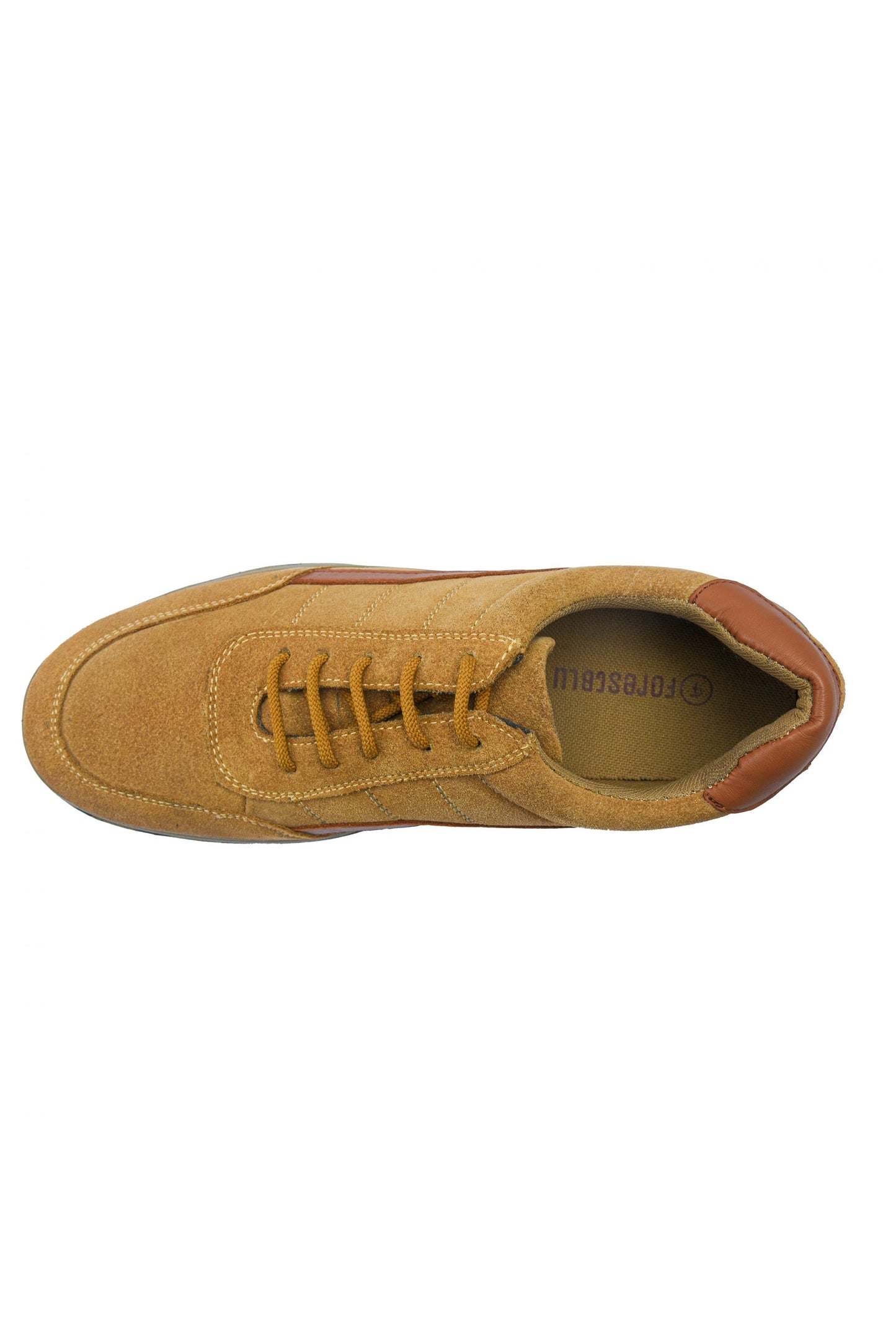 Men Beige Suede Leather Jogger Shoes