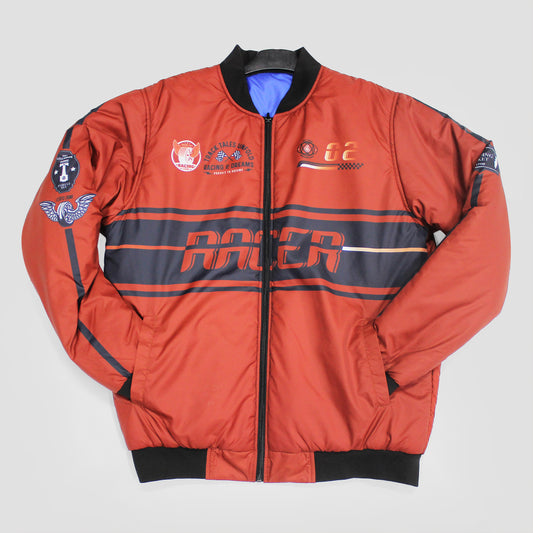 Reversible Racer Unisex Jacket - Orange