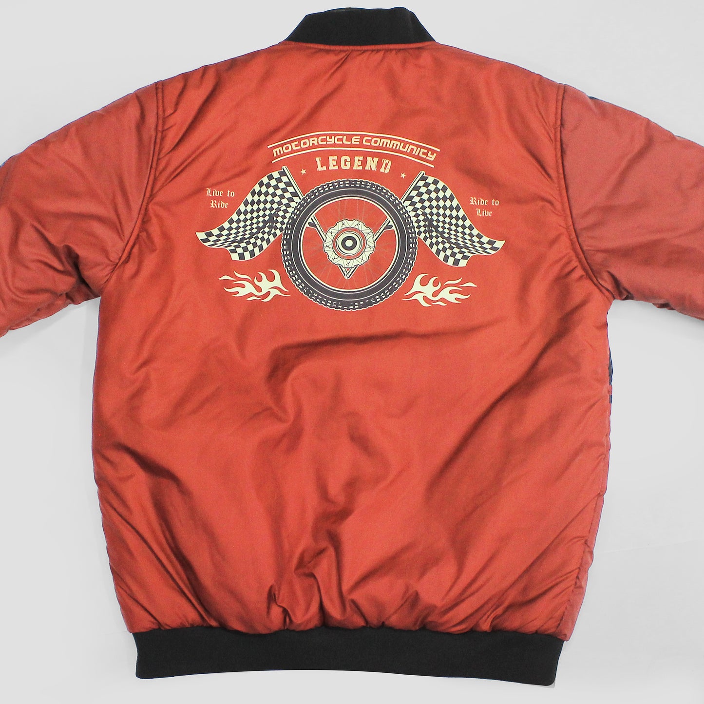 Reversible Racer Unisex Jacket - Orange