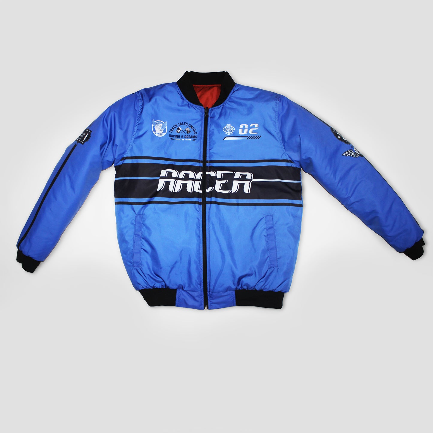 Reversible Racer Unisex Jacket - Blue