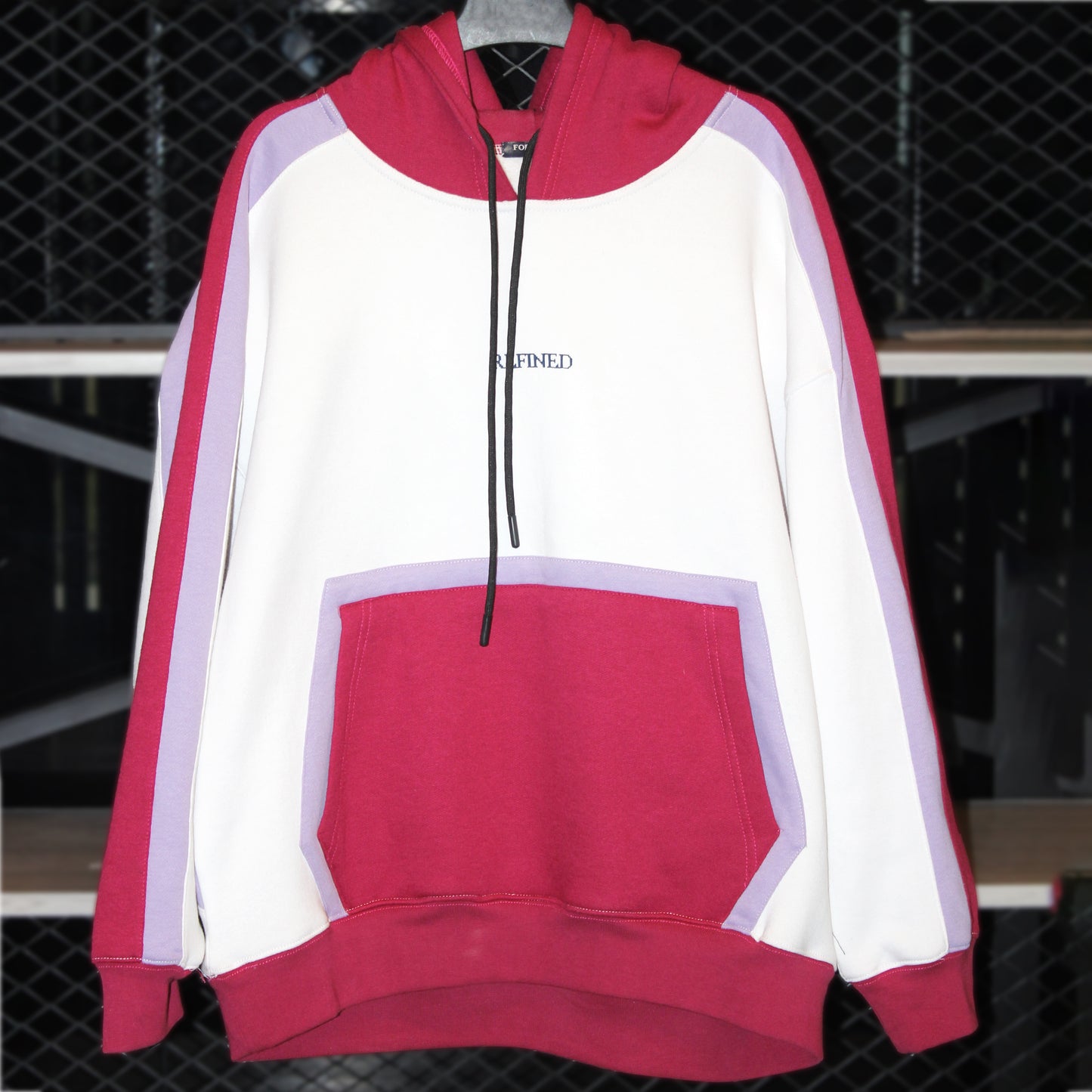 Refined Contrast hoodie set is in 3 shades with lowers Pink & white