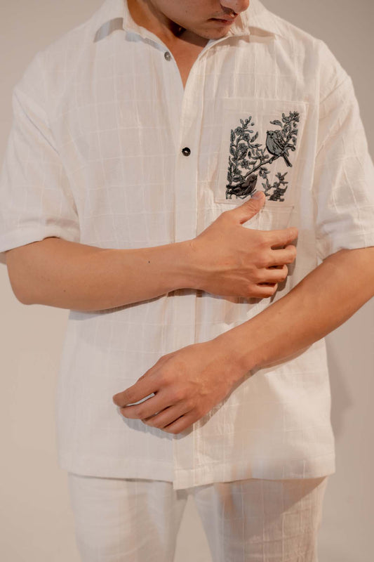 Pocket Detail Pure cotton set
