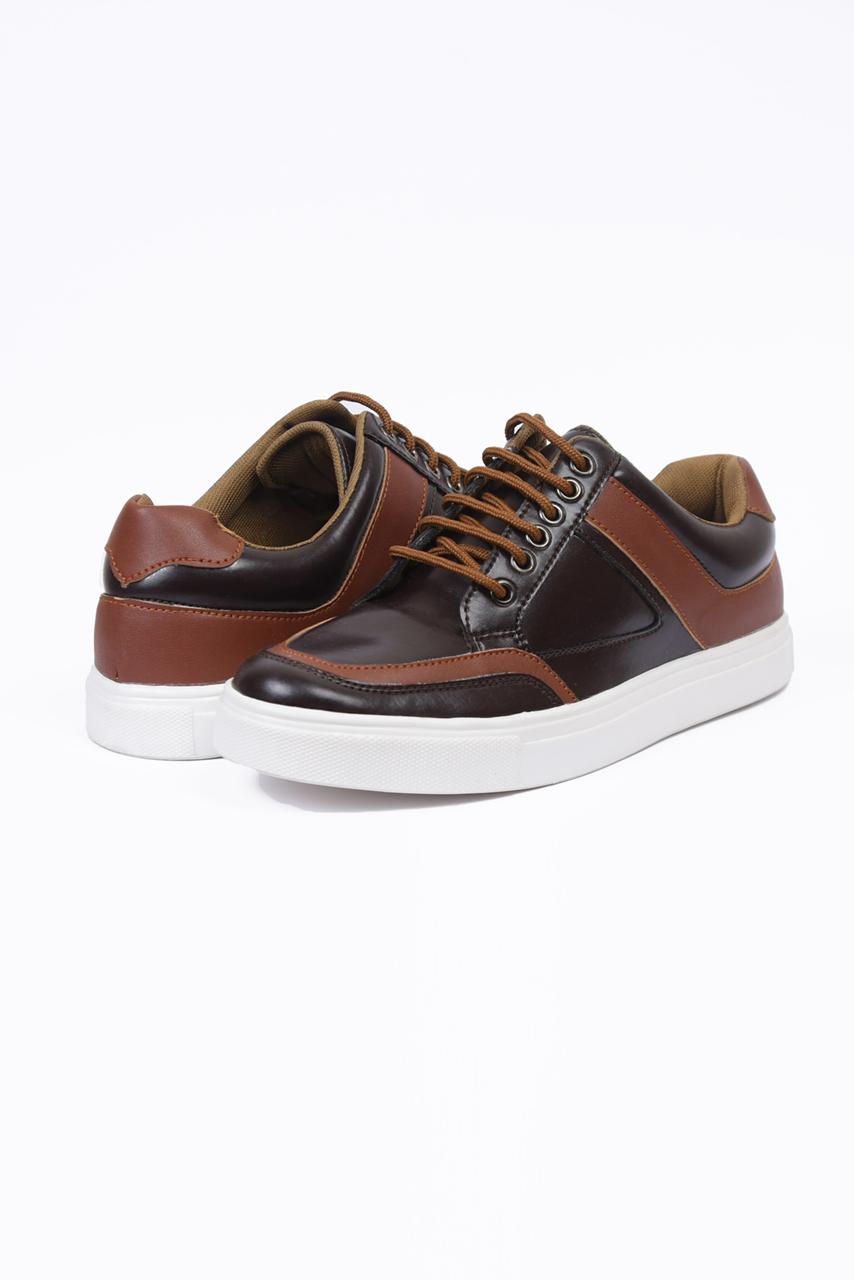 Pu Leather Sneaker D-Brown