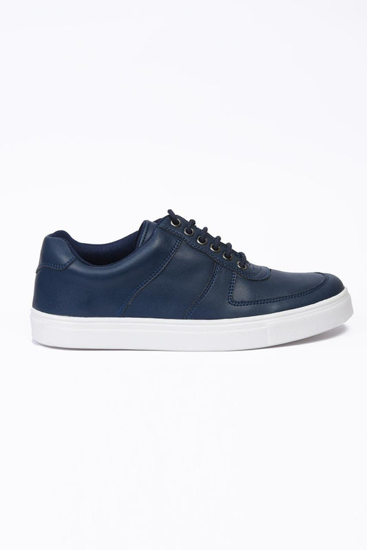 Pu Leather Sneaker Blue