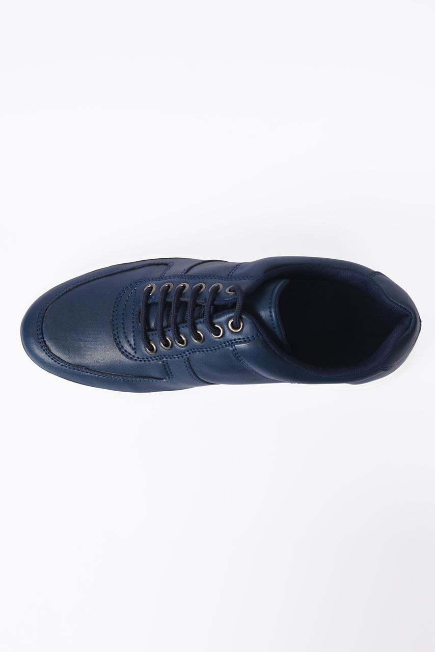 Pu Leather Sneaker Blue