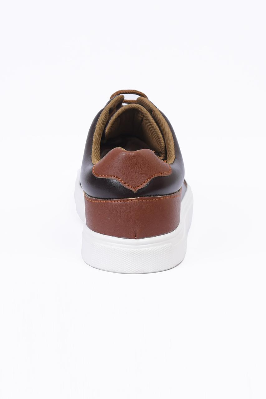 Pu Leather Sneaker D-Brown