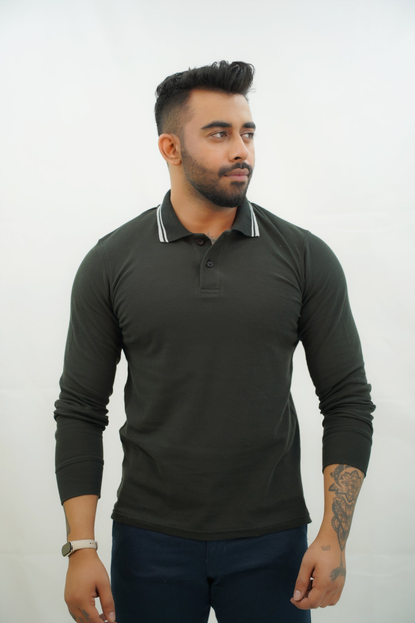 Men'S Long Sleave Polo