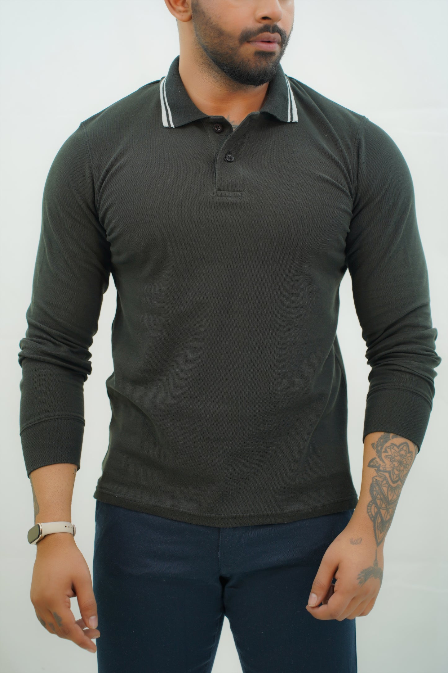 Men'S Long Sleave Polo