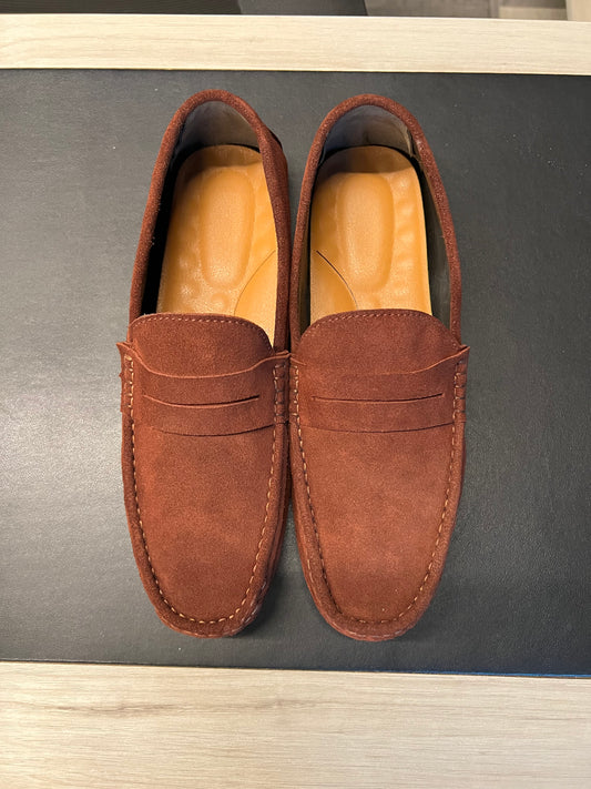 Rustic Charm: Brown Suede Shoes